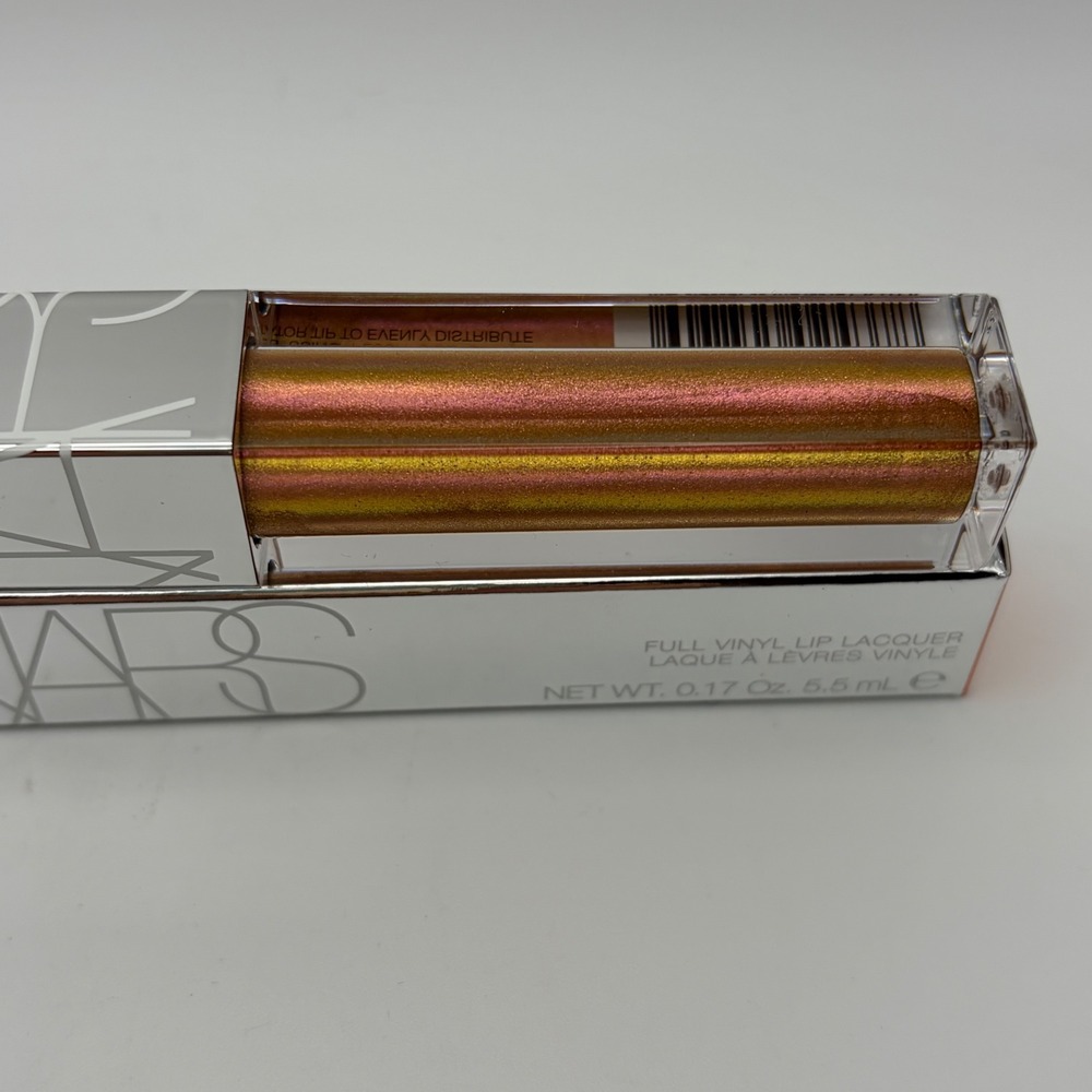 NARS Full Vinyl Lip Lacquer Cape Town 2437 Metallic Gold Peach Pink 0.17oz NIB